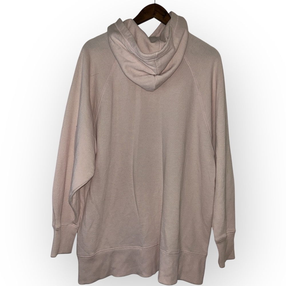 Aerie Oh Snap! Side Button Oversized Hoodie - Light Pink Blush SIZE MEDIUM - Picture 2 of 4